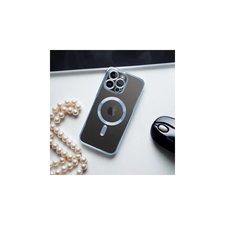 Coque CRYSTAL EDGE MAG iPhone 15 bleu marine