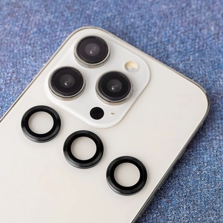 Protection de lentille camera pour iPhone 17 Air avec cadre noir