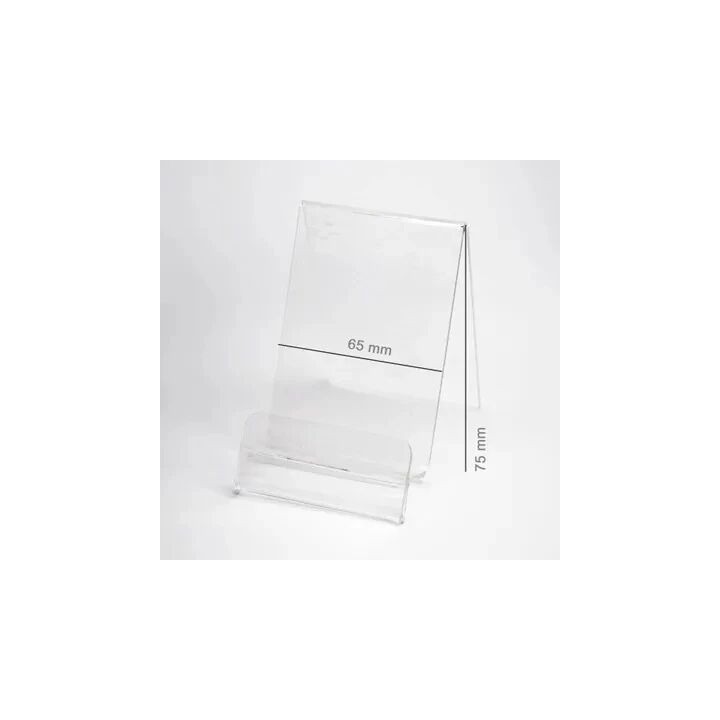 Support vertical en plexiglas pour téléphone à mettre en boutique (largeur 65 mm)