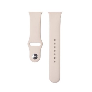 Bracelet Deluxe Sport en silicone pour Apple Watch 49 mm/46 mm/45 mm/44 mm DEVIA beige