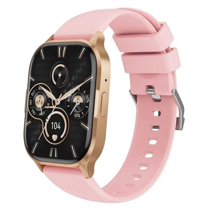 Montre connectée avec écran AMOLED et fonctions sport XO J10 or rose
