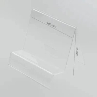Support vertical en plexiglas pour tablette à mettre en boutique (largeur 100 mm)