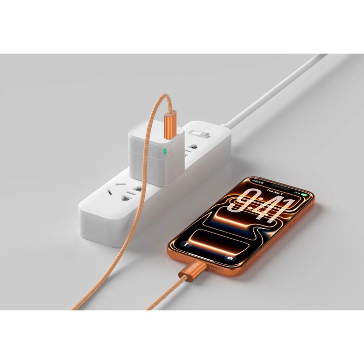 Cable Usb-C vers Usb-c/Type C (100W) 1.2 mètre JELLICO SX5 orange
