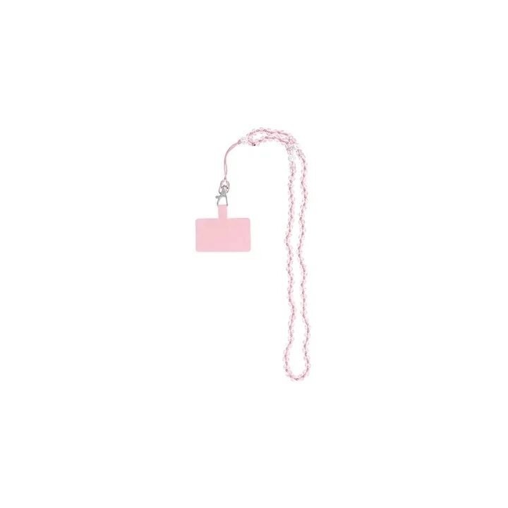 Cordon universel avec perles 74 cm (boucle poignet 37 cm) rose