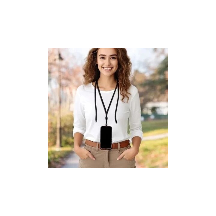 Cordon universel 8mm en nylon 165 cm (boucle poignet 82,5 cm) noir