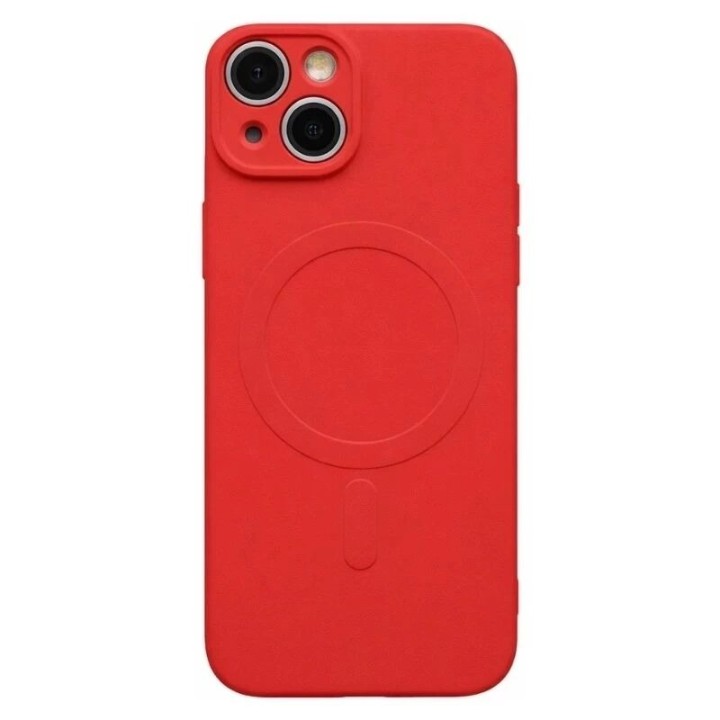 Coque PURE COLOR MAG iPhone 15 rouge