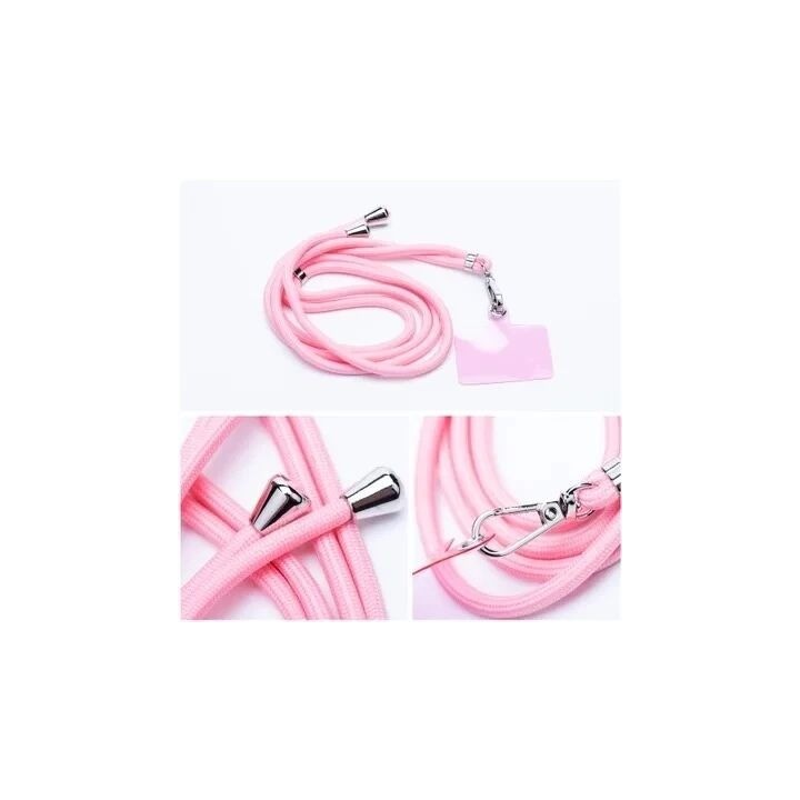 Cordon universel 6mm en nylon 165 cm (boucle poignet 82,5 cm) rose