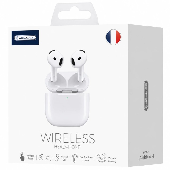Ecouteurs sans fil bluetooth intra-auriculaire JELLICO AirBlue 4 blanc