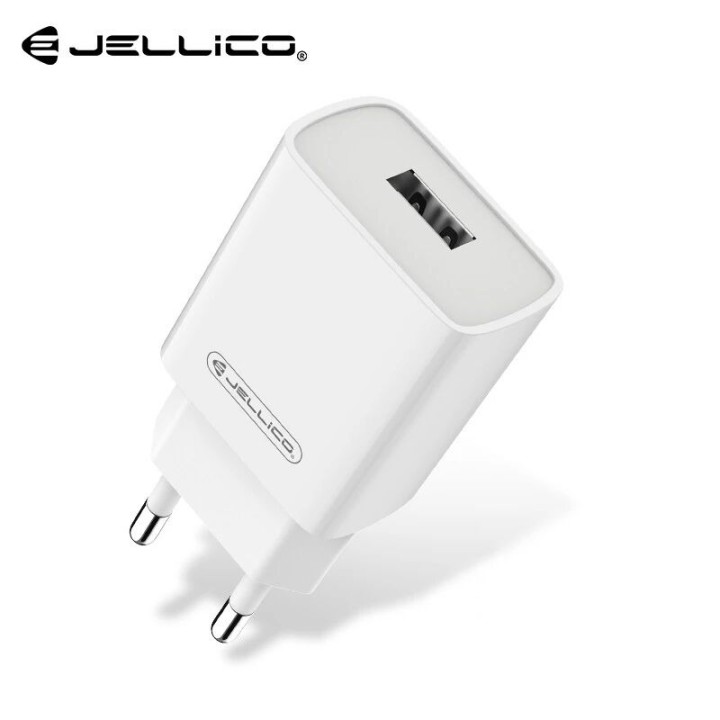 Adaptateur secteur Usb avec cable Usb vers Usb-C (2.4 A) JELLICO WJ-C58 blanc