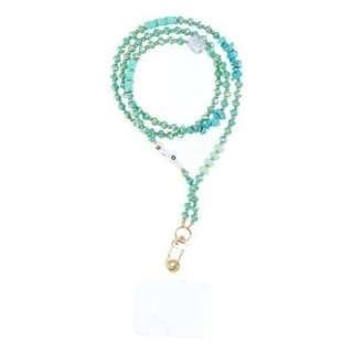 Cordon universel avec perles 82 cm (boucle poignet 41 cm) vert