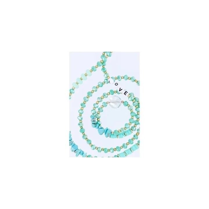 Cordon universel avec perles 82 cm (boucle poignet 41 cm) vert
