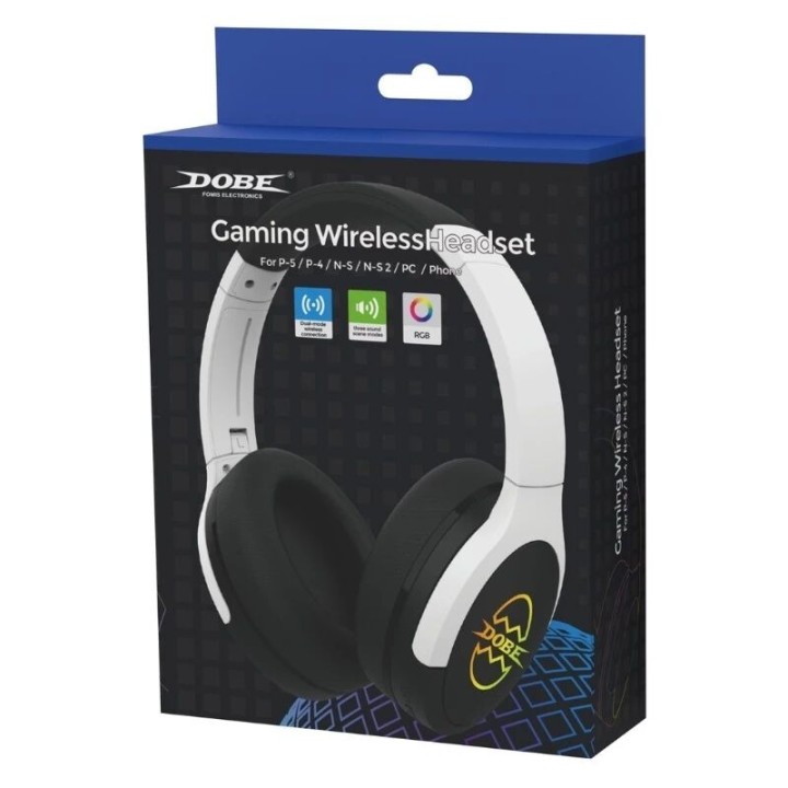 Casque bluetooth audio gaming avec microphone DOBE TP5-5515 blanc