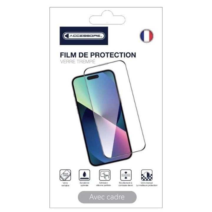Film verre trempé avec cadre noir Honor X8 5G