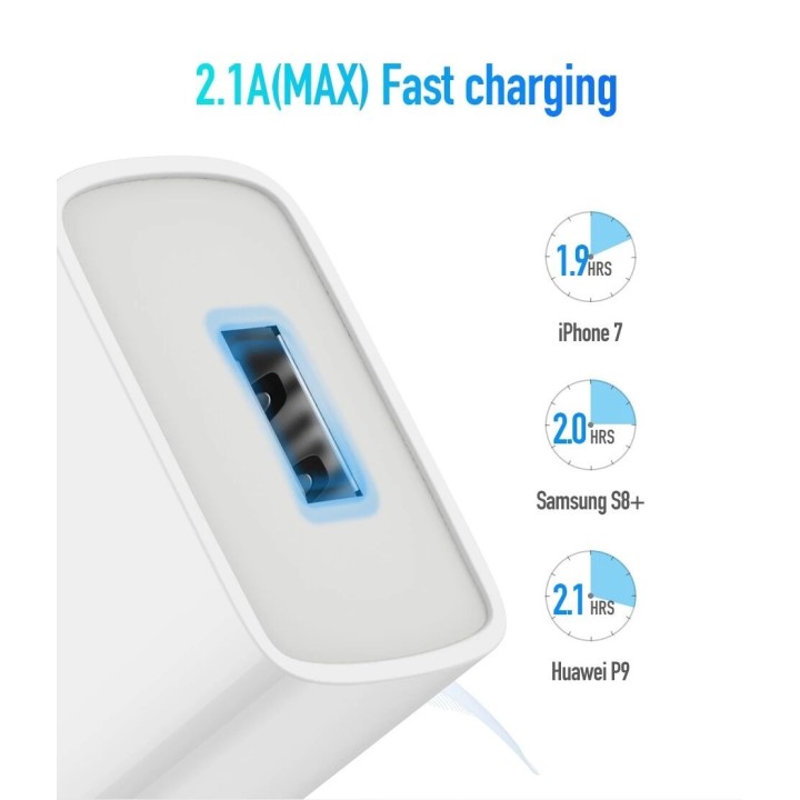 Adaptateur secteur Usb JELLICO WJ-C58 blanc
