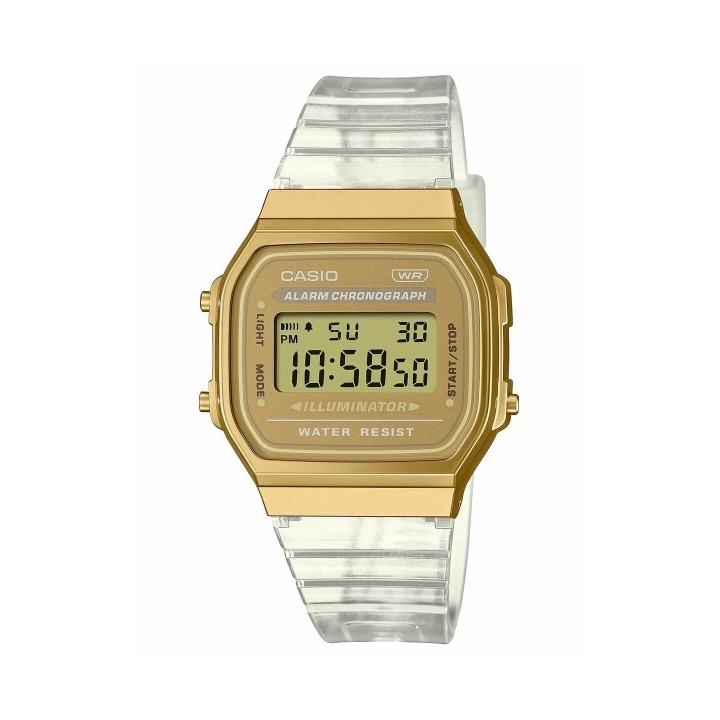 Montre Unisexe Casio VINTAGE COLLECTION   TRANSPARENT BAND   GOLD