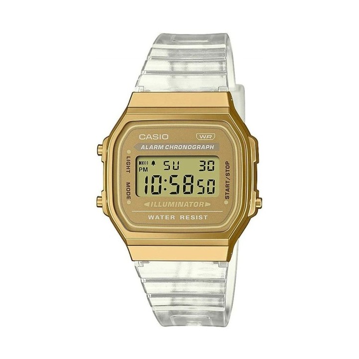 Montre Unisexe Casio VINTAGE COLLECTION   TRANSPARENT BAND   GOLD