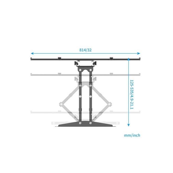 Support mural EDENWOOD TV de 106 à 218 cm D3 déporté
