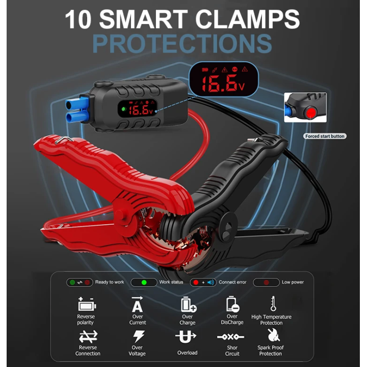 Kit de démarrage de saut de voiture 6 en 1