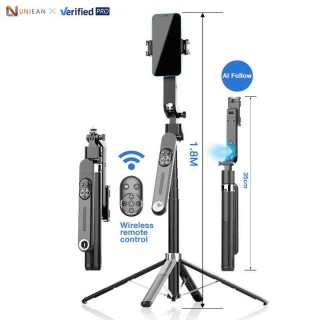 Perche à Selfie Intelligente UNIEAN Q515TK – 1,8 m, Rotation 360