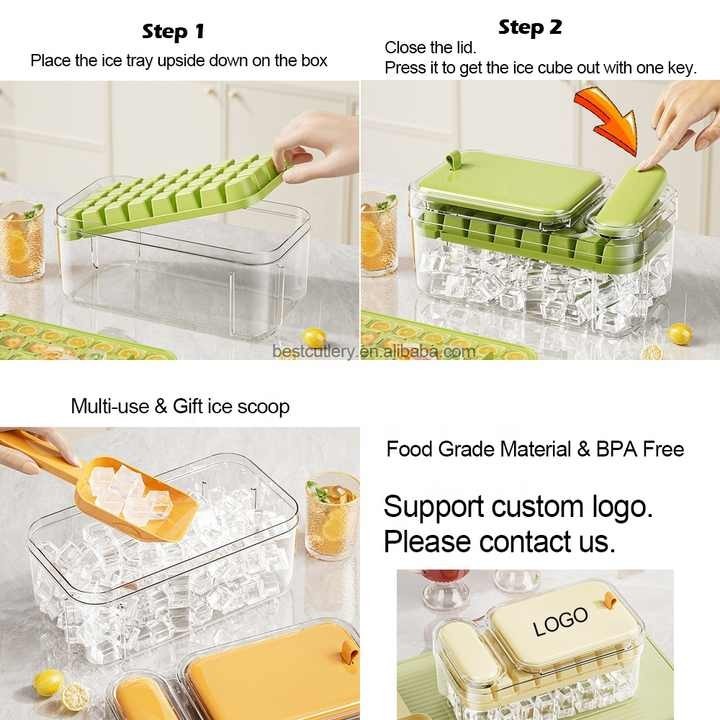 Bac à Glaçons Empilable avec Couvercle