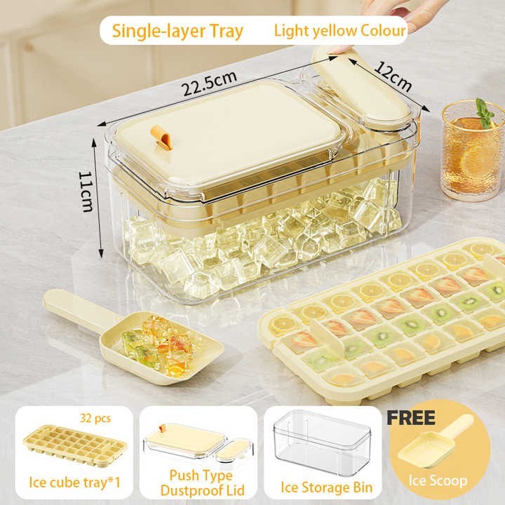 Bac à Glaçons Empilable avec Couvercle