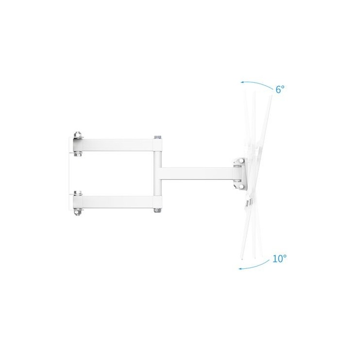 Support mural EDENWOOD TV de 66 à 140 cm D2 déporté blanc