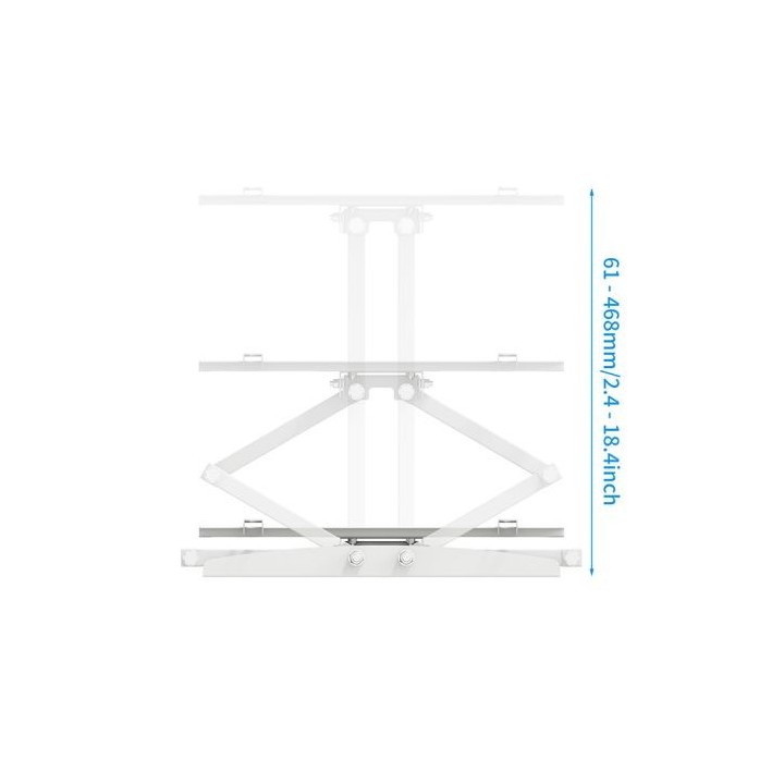 Support mural EDENWOOD TV de 66 à 140 cm D2 déporté blanc