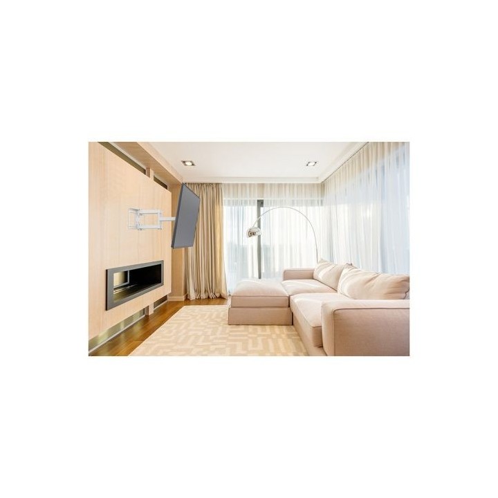 Support mural EDENWOOD TV de 66 à 140 cm D2 déporté blanc