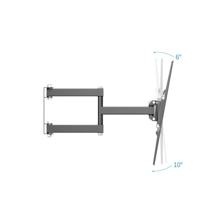 Support mural EDENWOOD TV de 66 à 140 cm D2 déporté noir