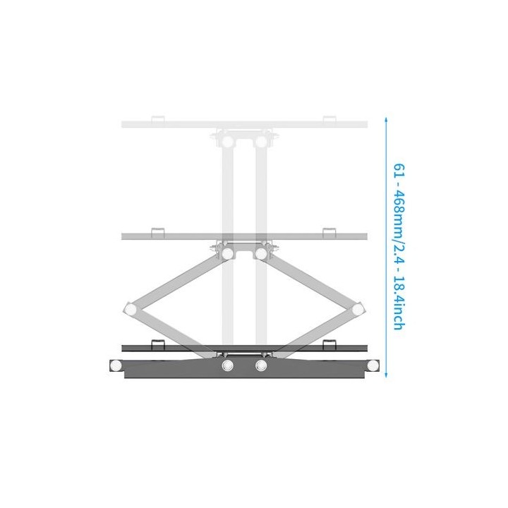 Support mural EDENWOOD TV de 66 à 140 cm D2 déporté noir