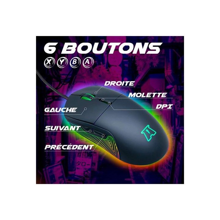 Souris gaming AKUMA OTAKU M02 filaire