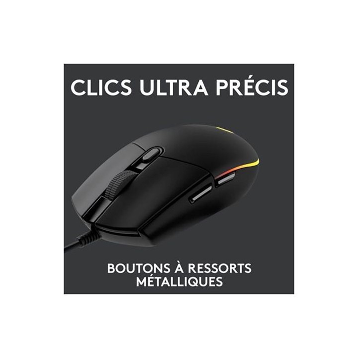Souris gaming LOGITECH G203 filaire