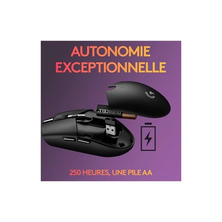 Souris gaming LOGITECH G305 black sans fil