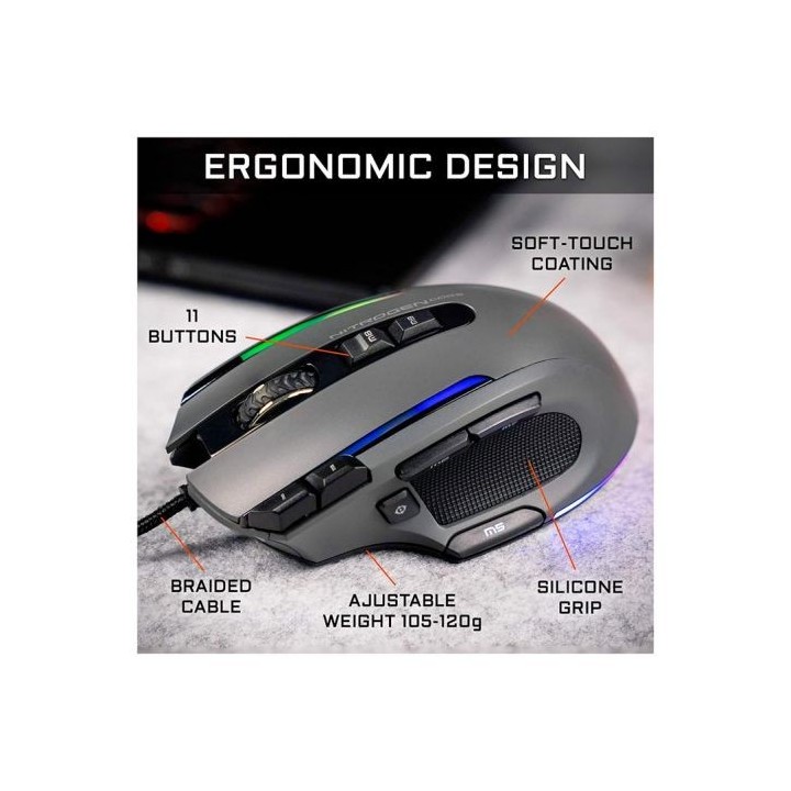 Souris gaming THE G LAB Nitrogen Core filaire