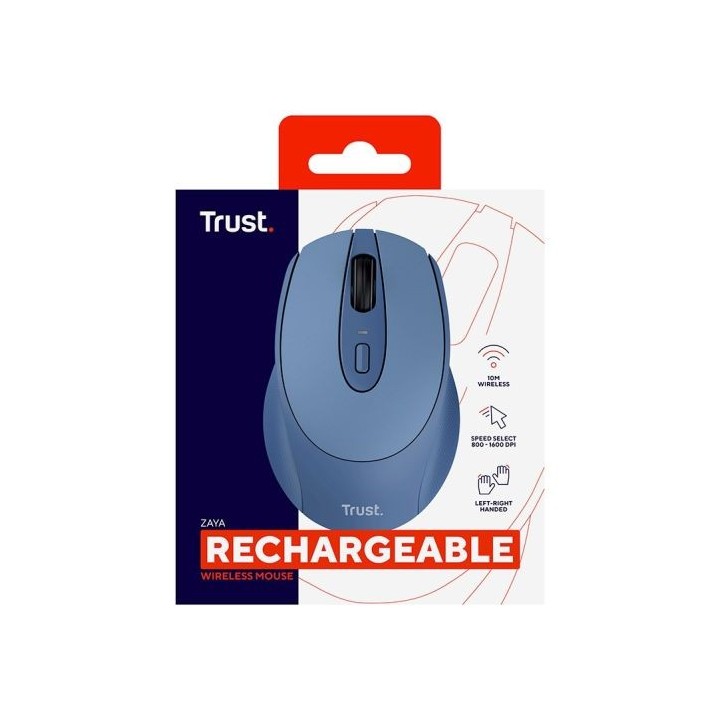 Souris sans fil TRUST ZAYA rechargeable bleue