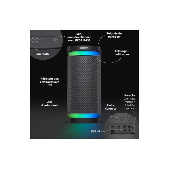 Enceinte Amplifiée SONY PARTY BOX SRSXP701B