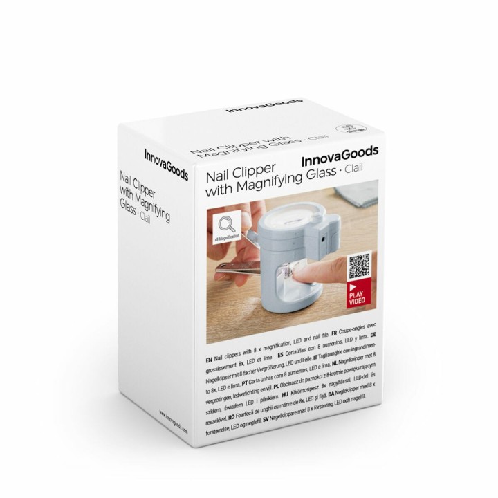 Coupe ongles avec Lumière LED, Loupe et Lime Clail InnovaGoods