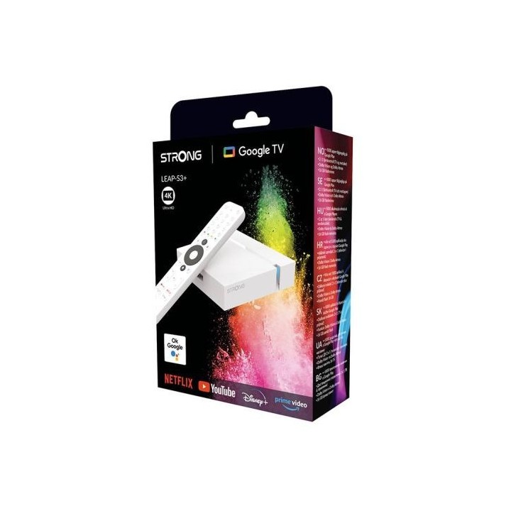 Passerelle Multimédia STRONG LEAP S3+ Google TV box UHD 4K