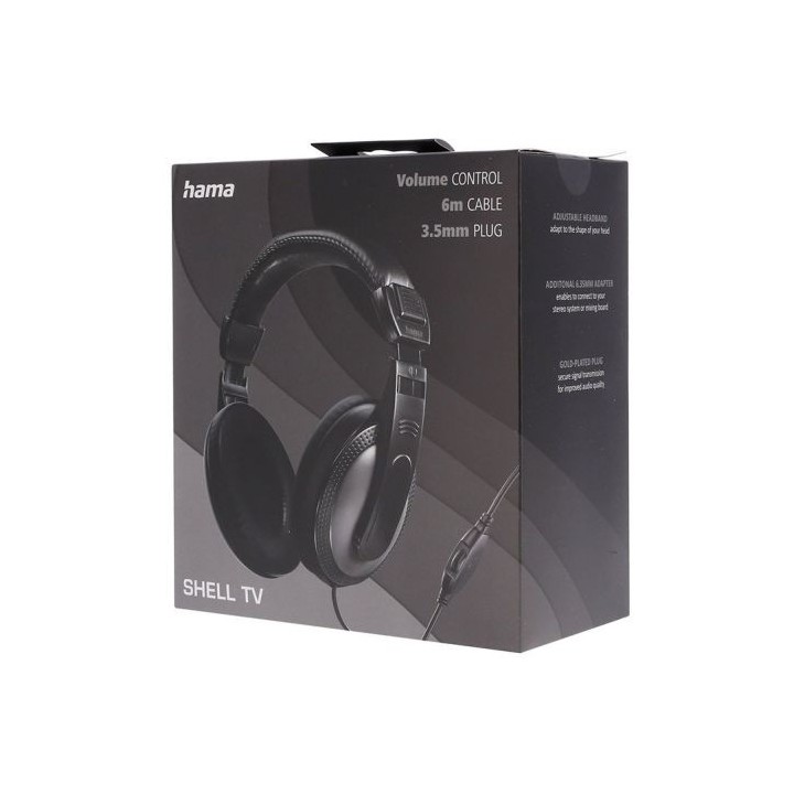 Casque HAMA filaire ShellTV NOIR