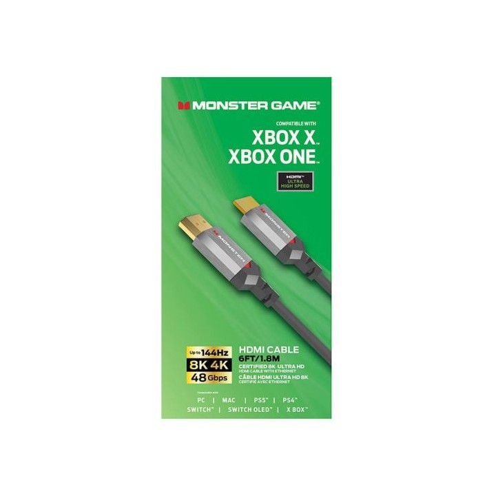 Câble MONSTER HDMI GAMING 8K HDR 48GBPS 1,8M