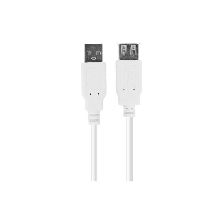Câble USB femelle EDENWOOD vers USB mâle blanc 2m