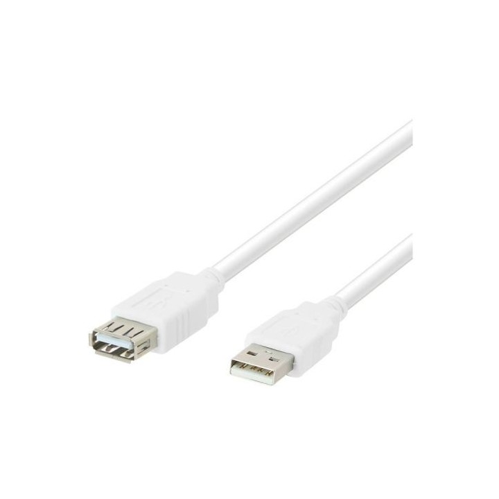 Câble USB femelle EDENWOOD vers USB mâle blanc 5m