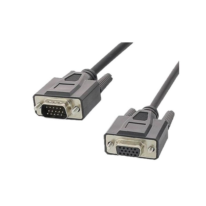 Câble VGA Male EDENWOOD vers VGA femelle noir 2m