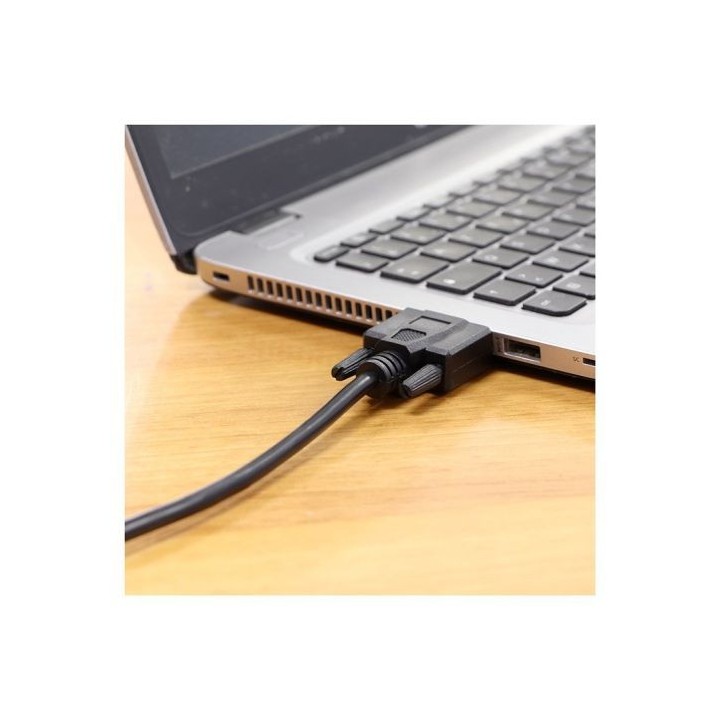 Câble VGA Male EDENWOOD vers VGA femelle noir 2m