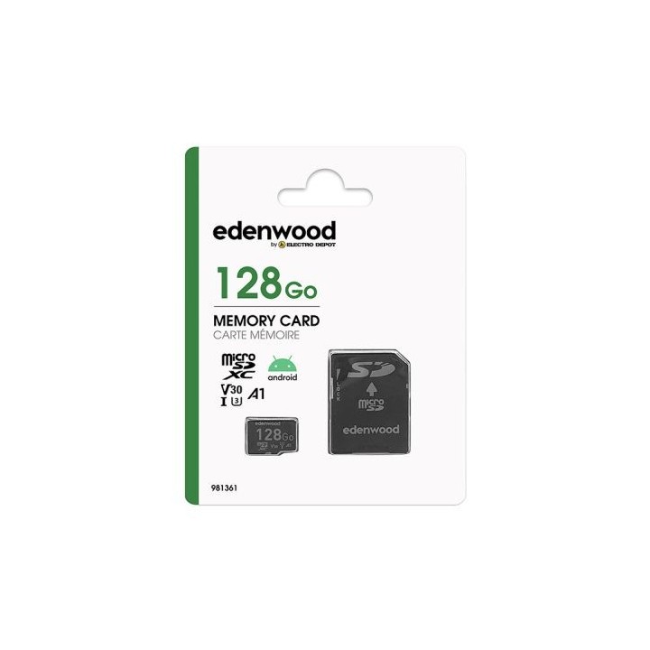 Carte Micro SD EDENWOOD 128 Go + adaptateur