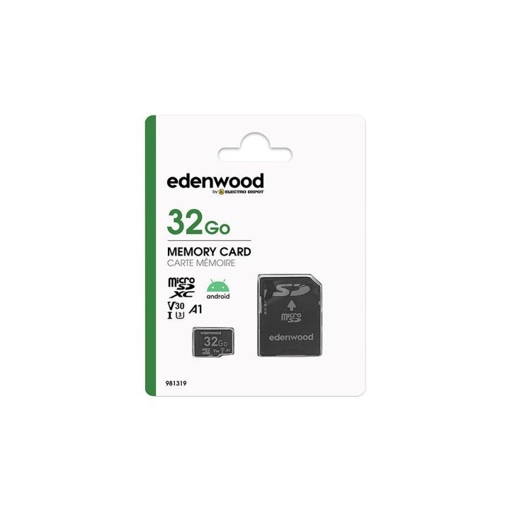 Carte Micro SD EDENWOOD 32Go + adaptateur