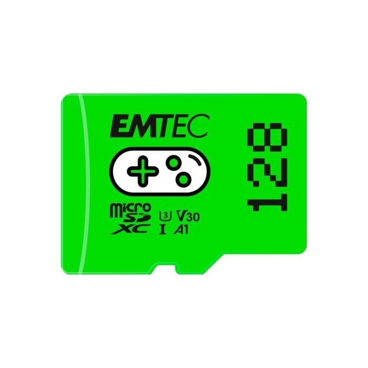 Carte Micro SD EMTEC 128Go GAMING + boîtier