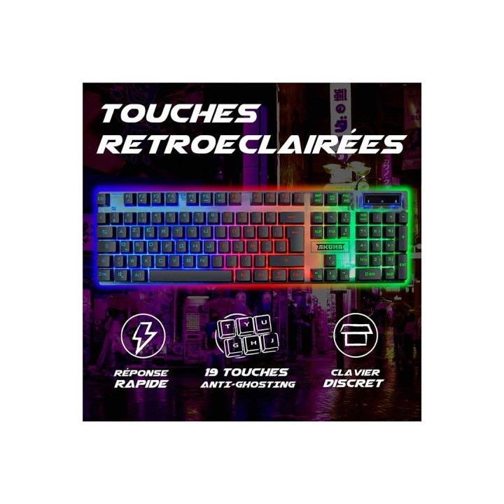 Clavier gamer AKUMA SHONEN K01 membrane