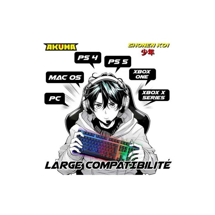 Clavier gamer AKUMA SHONEN K01 membrane