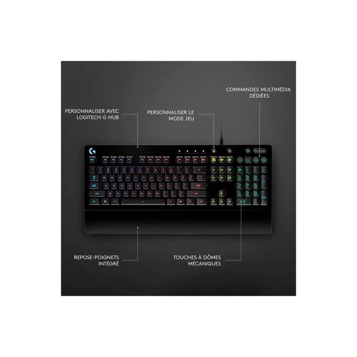 Clavier gamer LOGITECH G213 PRODIGY mécanique